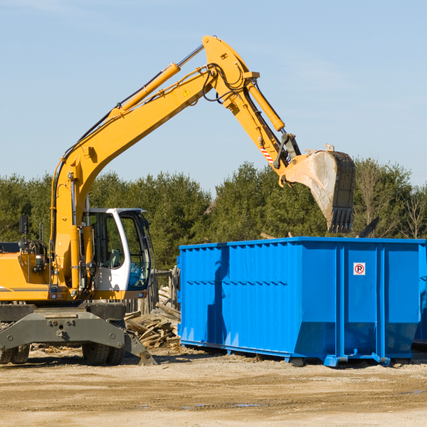 what size residential dumpster rentals are available in Dover Ohio